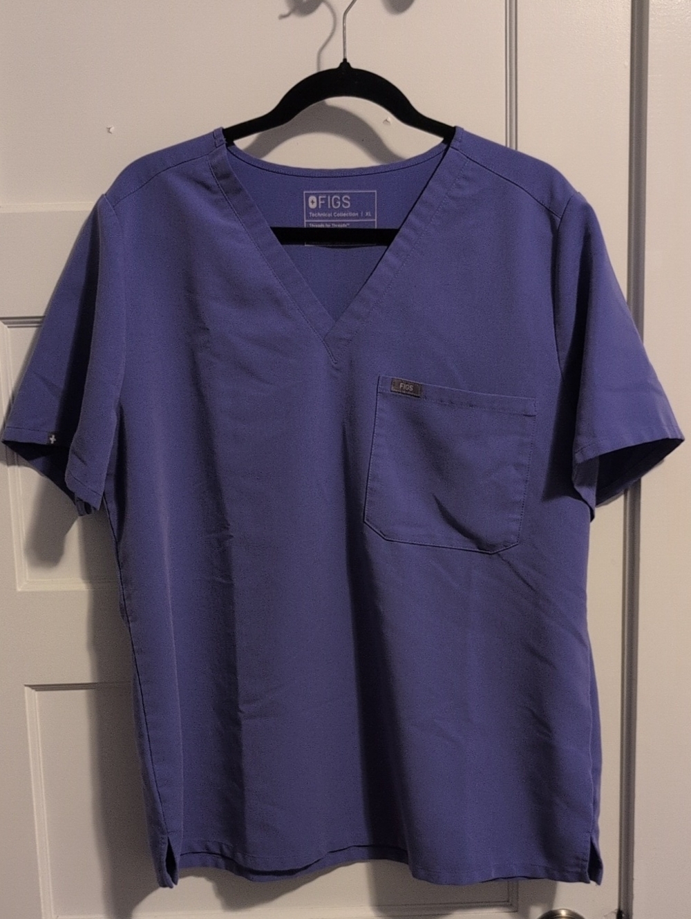 FIGS Women's V-Neck Scrub Top in Periwinkle
